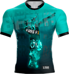 CAMISA GAMER FREE FIRE - Verde Agua