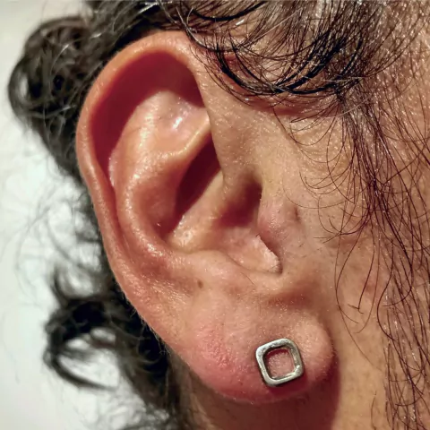 Aretes Enlaces Pequeños en plata.