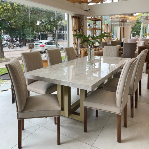 Mesa Santorini C/BASE DE HIERRO - comprar online