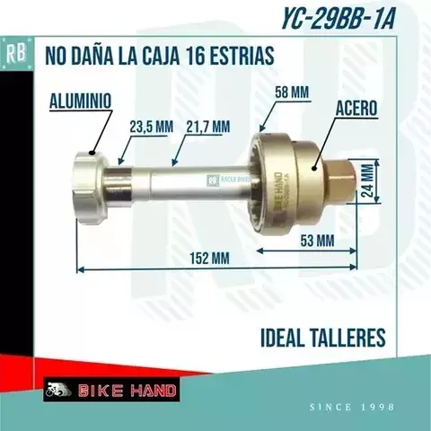 Extractor Caja Hollowtech Bbr60 Bb9000 Bike Hand Yc-29bb-1a