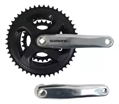 Plato Y Palanca Mtb Shimano Tourney Fc-m131 48-38-28 6/7/8v Color Plata