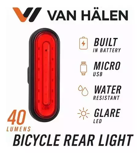 Luz Trasera Para Bicicleta Van Halen Van085 40 Lumens