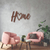 Cuadro Artesanal Palabra Home Corazon Calado En Mdf 60x34cm - comprar online