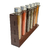 Especiero Plano Madera Con 6 Tubos 15cm Pet Y Tapa Plateada - tienda online