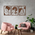 Cuadro Artesanal Triptico Hojas Circulos Calado Mdf 90x40cm - Envases Devoto