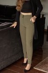 CALÇA CIGARRETE VERDE MILITAR - comprar online