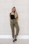 CALÇA CIGARRETE VERDE MILITAR