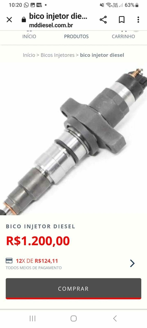 bico injetor diesel ford 815