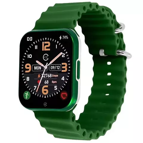 Relógio inteligente Champion Smartwatch CH50033G com mostrador digital e pulseira verde