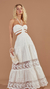 Vestido longo laise e rendas caraíva off