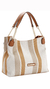 Bolsa de ombro chenson - canvas listrado - 3481780-031 (bege)
