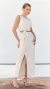 Vestido Olímpia Areia (envio: 27/09)