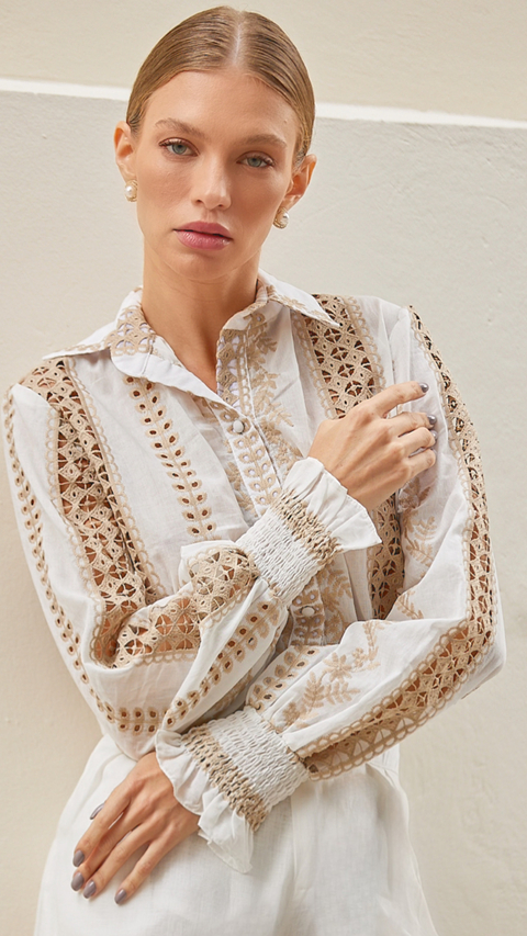 Camisa Margie Cream