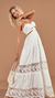 Vestido longo laise e rendas caraíva off - buy online