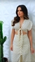 Vestido longo poá detalhes - comprar online