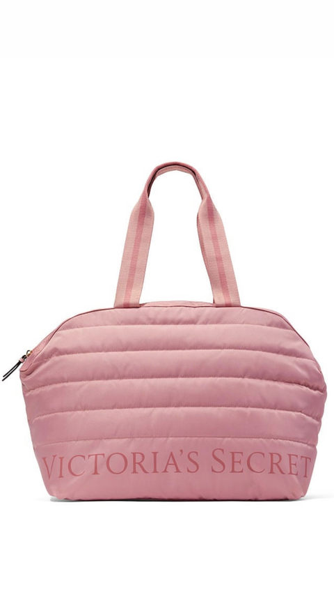 Quilted duffle blush
