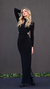 Vestido longo lurex Broadway black