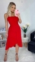 Vestido midi botões (vermelho) - comprar online