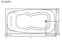 Banera Hidromasaje Jacuzzi 180x90 182x91 8 Jets Acrilico - MARHER
