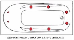 Banera Hidromasaje Jacuzzi 180x82 8 Jets Acrilico Premium - comprar online