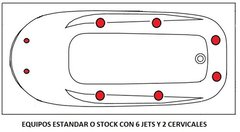 Banera Hidromasaje Jacuzzi 180x80 8 Jet Acrilico Premium - comprar online