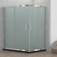 Box Ducha Cabina 120x80 Rectangular Esmerilado 8mm Con Recept. - comprar online