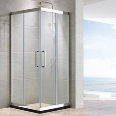 Box Ducha Cabina 80x80 Recto Transparente 8mm Sin Receptaculo - MARHER