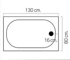 Box Ducha Cabina 130x80 Rectangular Esmerilado 8mm Con Recept - tienda online
