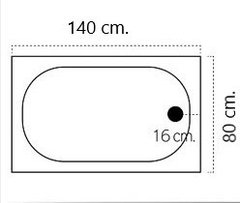 Box Ducha Cabina 140x80 Rectangular Esmerilado 8mm Con Recept. - tienda online