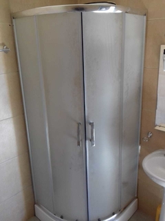 Box Ducha Cabina Esmerilado 90x90 Curvo Con Receptaculo