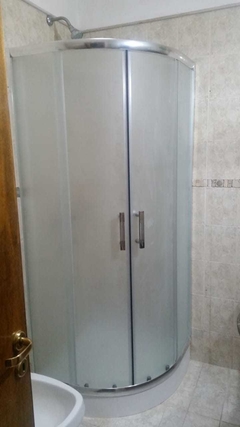Box Ducha Cabina Esmerilado 90x90 Curvo Con Receptaculo - comprar online