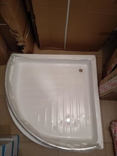Box Ducha Cabina Esmerilado 90x90 Curvo Con Receptaculo - comprar online