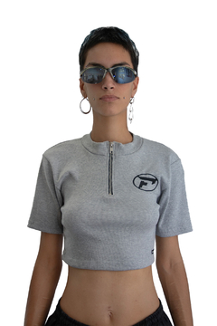 CROP LOGO CICLISMO GREY - comprar online