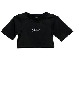 CROP FAKE BLACK