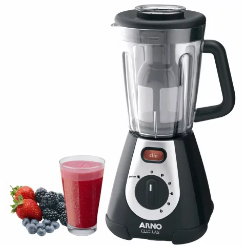 Liquidificador Arno Clic'Lav Top LN72 com 5 Velocidades 600W - Preto