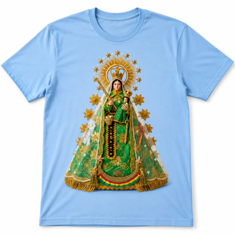 remera con la virgen de copacabana Color a eleccion