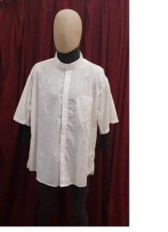 CAMISA SACERDOTE COLOR BLANCA MANGAS CORTAS TALLE A ELECCION