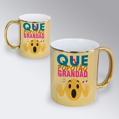 CANECA QUE POPOTÃO GRANDÃO- FUNK - Ouro espelhada - comprar online
