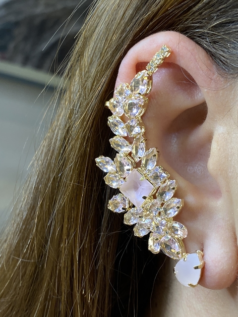 Brinco Ear Cuff Katherine Topázio Rosê