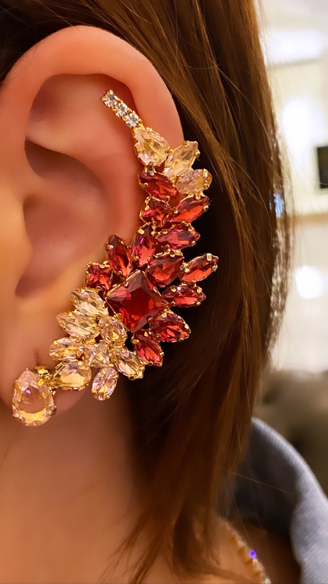 Earring Katherine Ruby and Pink