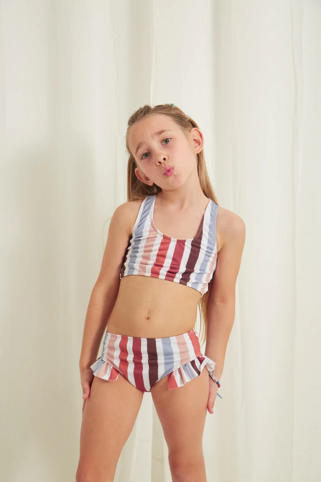 Bikini Caribe rayas caramel