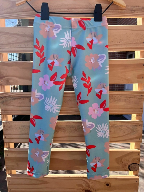 CALZA FLOWER POWER AQUA TALLE 14