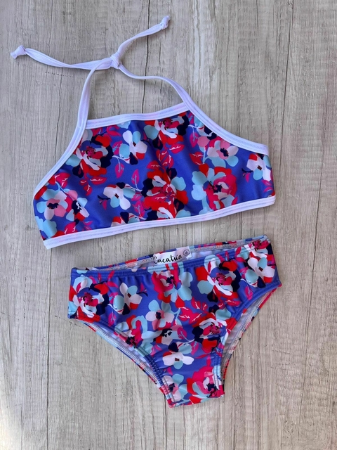 BIKINI MALLORCA FLOREADA VIOLETA