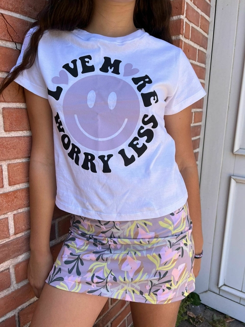 REMERA SMILE LOVE LILA