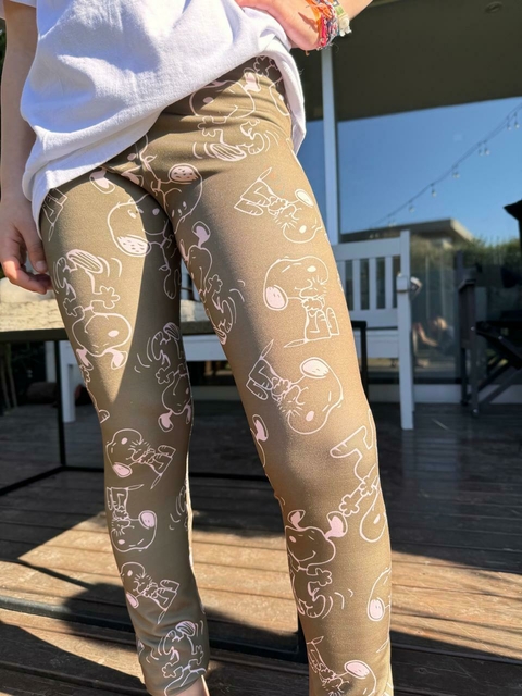 CALZA FRISA SNOOPY MILITAR TALLE 6