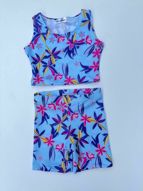 CONJUNTO TOP Y BIKER AZAHARA CELESTE