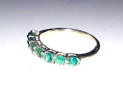 Anel- Aparador de aliança com Esmeraldas Kenyanas autênticas. - B'Natin Jewels & Gems