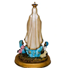 Imagem Nossa Senhora de Fátima com 3 Pastorinhos 30cm em Resina Artesanal | Maraterapia - loja online