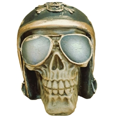 Caveira Crânio I Motociclista preto_A - comprar online