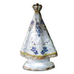 Imagem Nossa Senhora Aparecida 28cm em Gesso com Adornos - Maraterapia - loja online